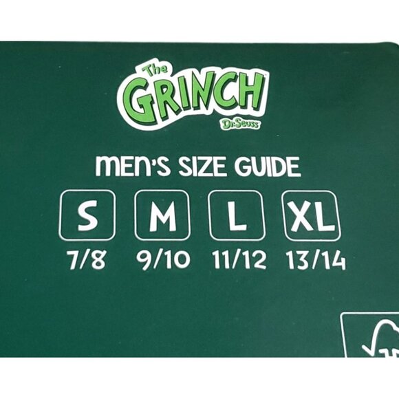 New Grinch Santa Slippers Green Red Plush Christmas House Shoes Mens Large 11/12 - Picture 8 of 11